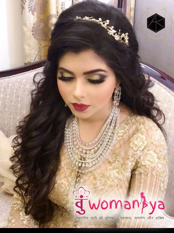 Open Hairs : Beautiful Hair Styles for Karwa Chauth at Home